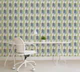 Coloroll M1327 Copenhagen Blue Geometric Wallpaper