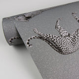 Fine Decor M1495 Glamorous Charcoal Leopard Wallpaper
