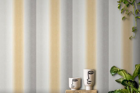 Fine Decor M1645 Kirby Mustard Stripe Wallpaper