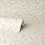 Brewster M1668 Salix Beige Leaf Wallpaper