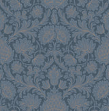Brewster M1681 Bamburg Dark Blue Floral Wallpaper