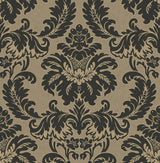 Brewster M1703 Windsor Black Damask Wallpaper