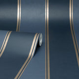 Brewster M1708 Rydia Blue Stripe Wallpaper