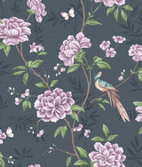 Fine Decor M1723 Akina Navy Floral Wallpaper