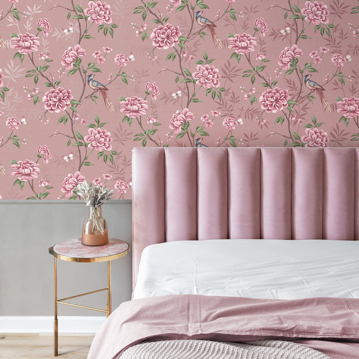 Fine Decor M1726 Akina Blush Floral Wallpaper