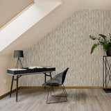 Fine Decor M1752 Oxidize Neutral Vertical Slats Wallpaper