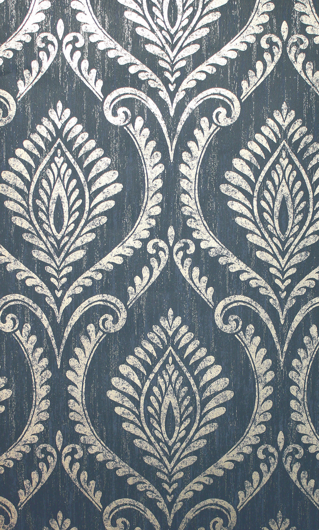 Fine Decor M1758 Estelle Navy Damask Wallpaper