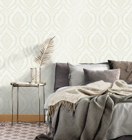 Fine Decor M1759 Estelle Dove Damask Wallpaper