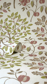 Fine Decor M1762 Rowan Olive Autumn Trees Wallpaper