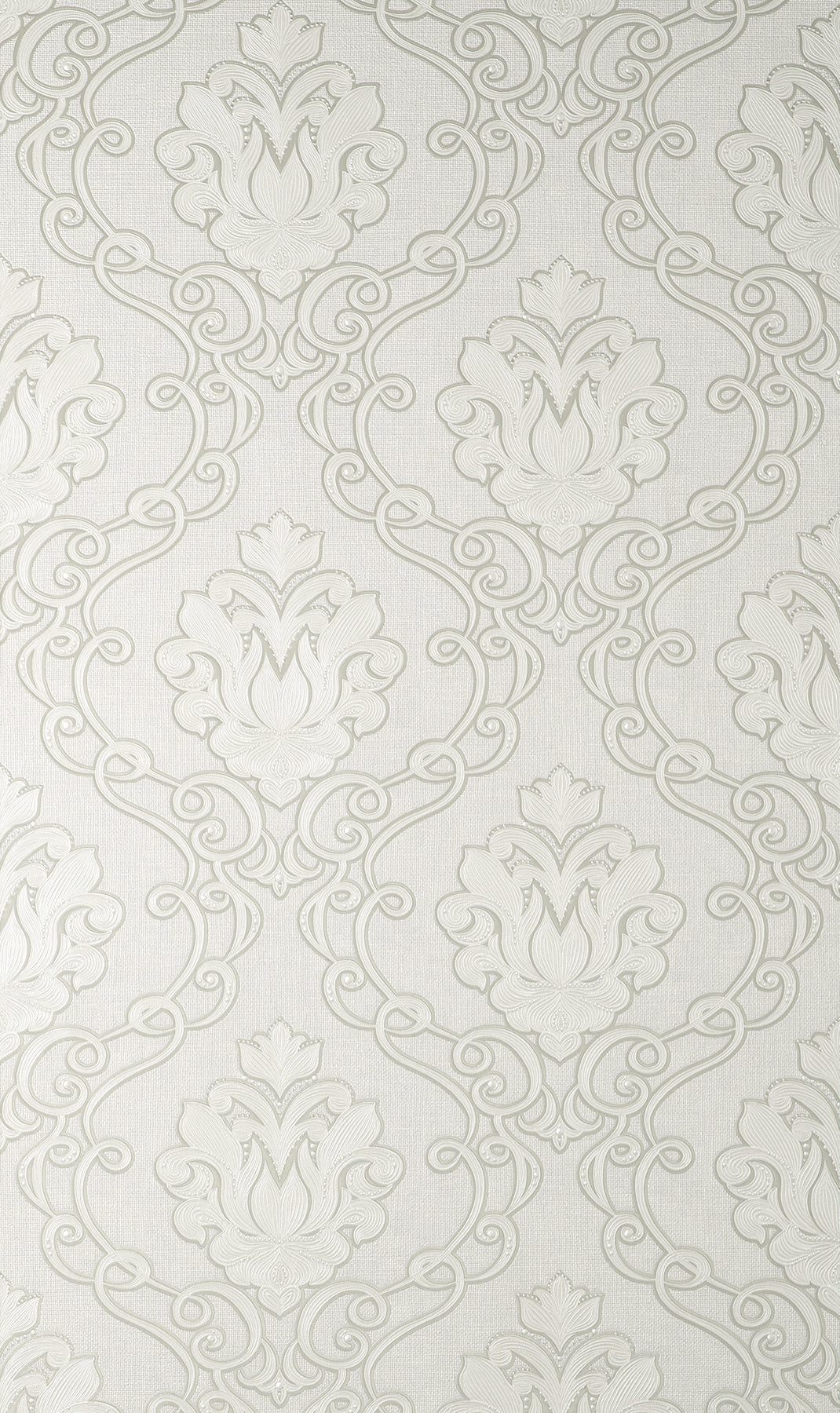 Fine Decor M95657 Florentine White Damask Wallpaper