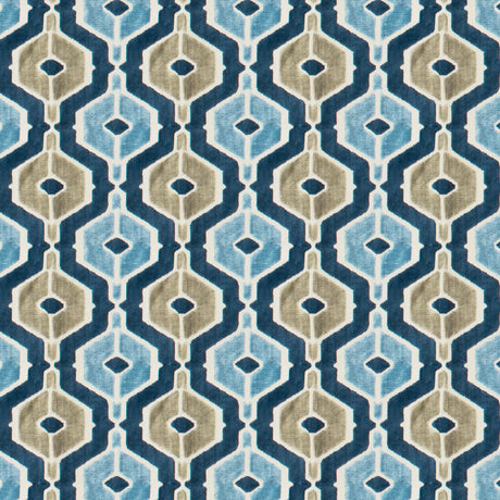 STOUT MALU-2 MALUSA 2 OCEAN Fabric - Eades Wallpaper & Fabric