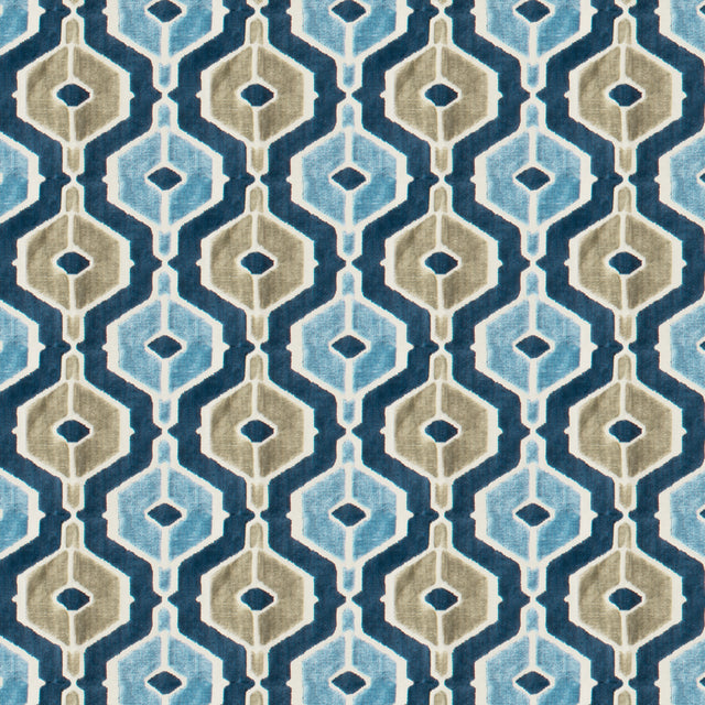 STOUT MALU-2 MALUSA 2 OCEAN Fabric - Eades Wallpaper & Fabric