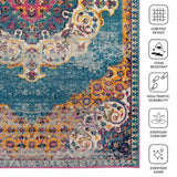 Amer Rugs MAN-3 Manhattan Bohemian Pattern /Orange Runner Rug, 2'6" X 6' Area Rug