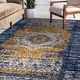 Amer Rugs MAN-34 Manhattan Bohemian Pattern /Orange Runner Rug, 2'6" X 6' Area Rug