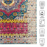 Amer Rugs MAN-35 Manhattan Bohemian Pattern /Pink Runner Rug, 2'6" X 7'6" Area Rug
