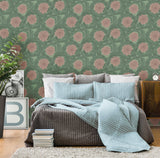 Midbec MD51011 Rosa Green Ornamental Florals Wallpaper