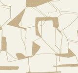 York MD7113 Abstract Geo Cream & Gold Wallpaper