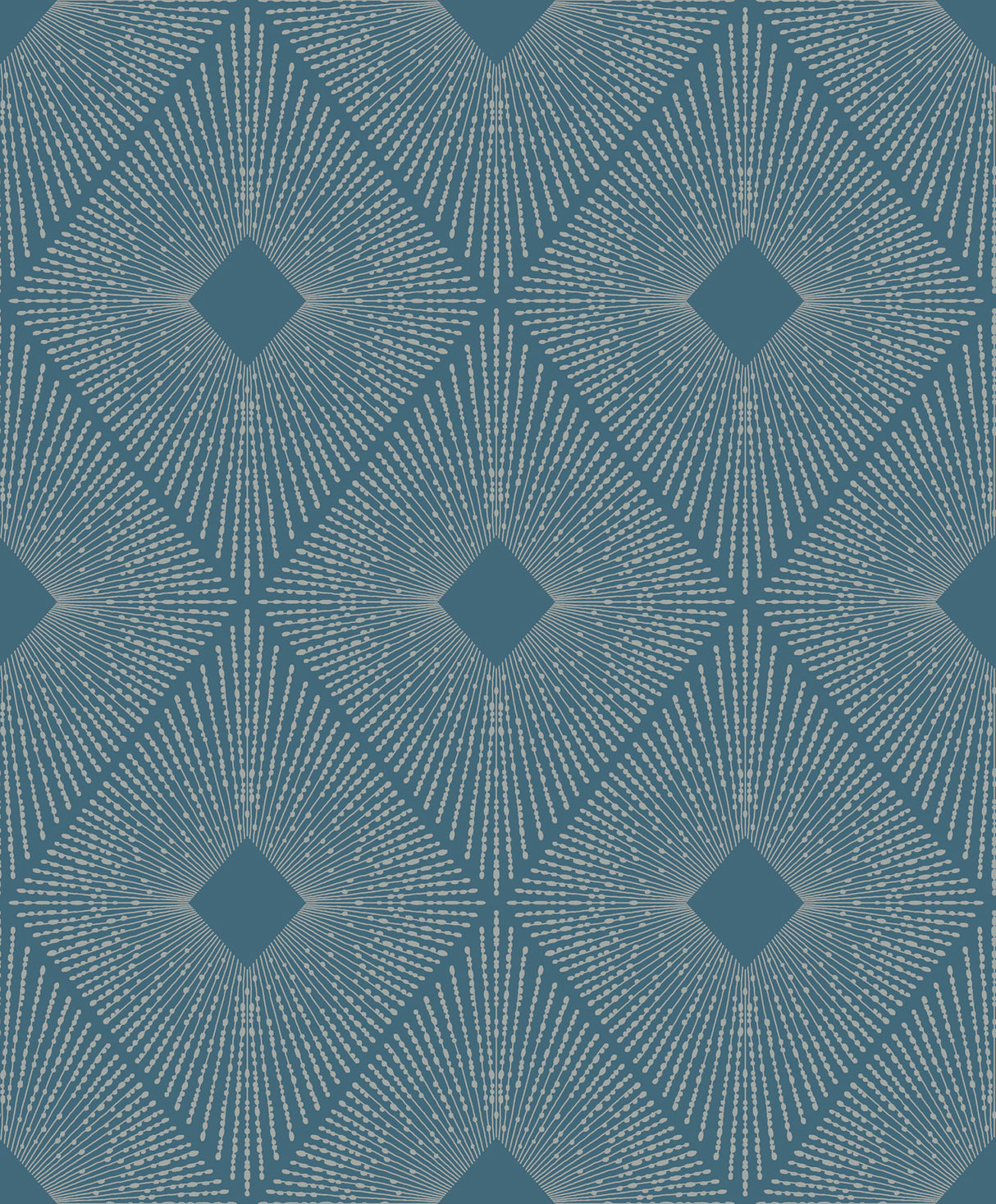 York MD7131 Harlowe Blue & Silver Wallpaper