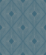 York MD7131 Harlowe Blue & Silver Wallpaper