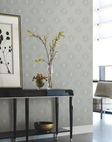 York MD7132 Harlowe Light Grey & Silver Wallpaper