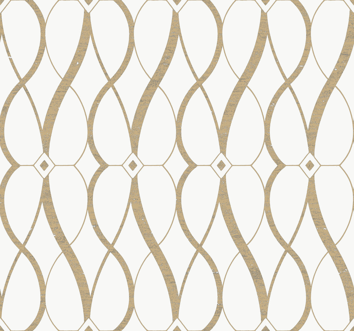 York MD7171 Graceful Geo Cream & Gold Wallpaper