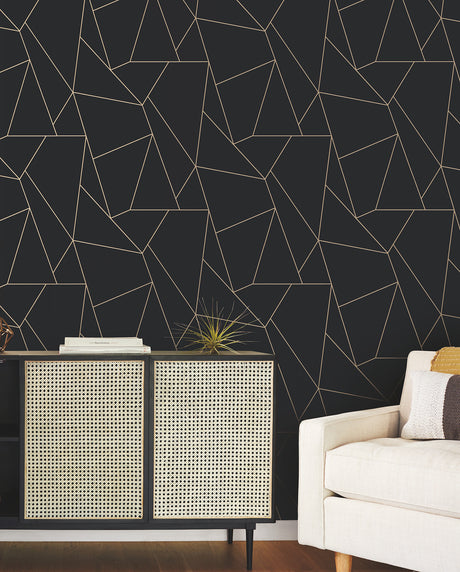 York MD7181 Nazca Black & Gold Wallpaper