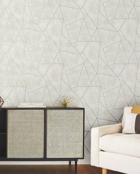 York MD7183 Nazca Neutral & Silver Wallpaper