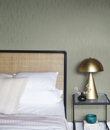 York MD7194 Sprigs Eucalyptus & Silver Wallpaper