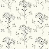 York ME1515 Wildflower Black & White Wallpaper