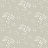 York ME1516 Cupola Wildflower Light Grey & White Wallpaper