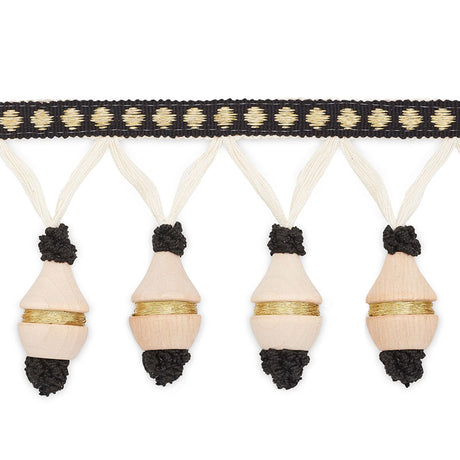 Schumacher MF4022-5 MATTHEW MOLDED FRINGE in BLACK/GOLD META
