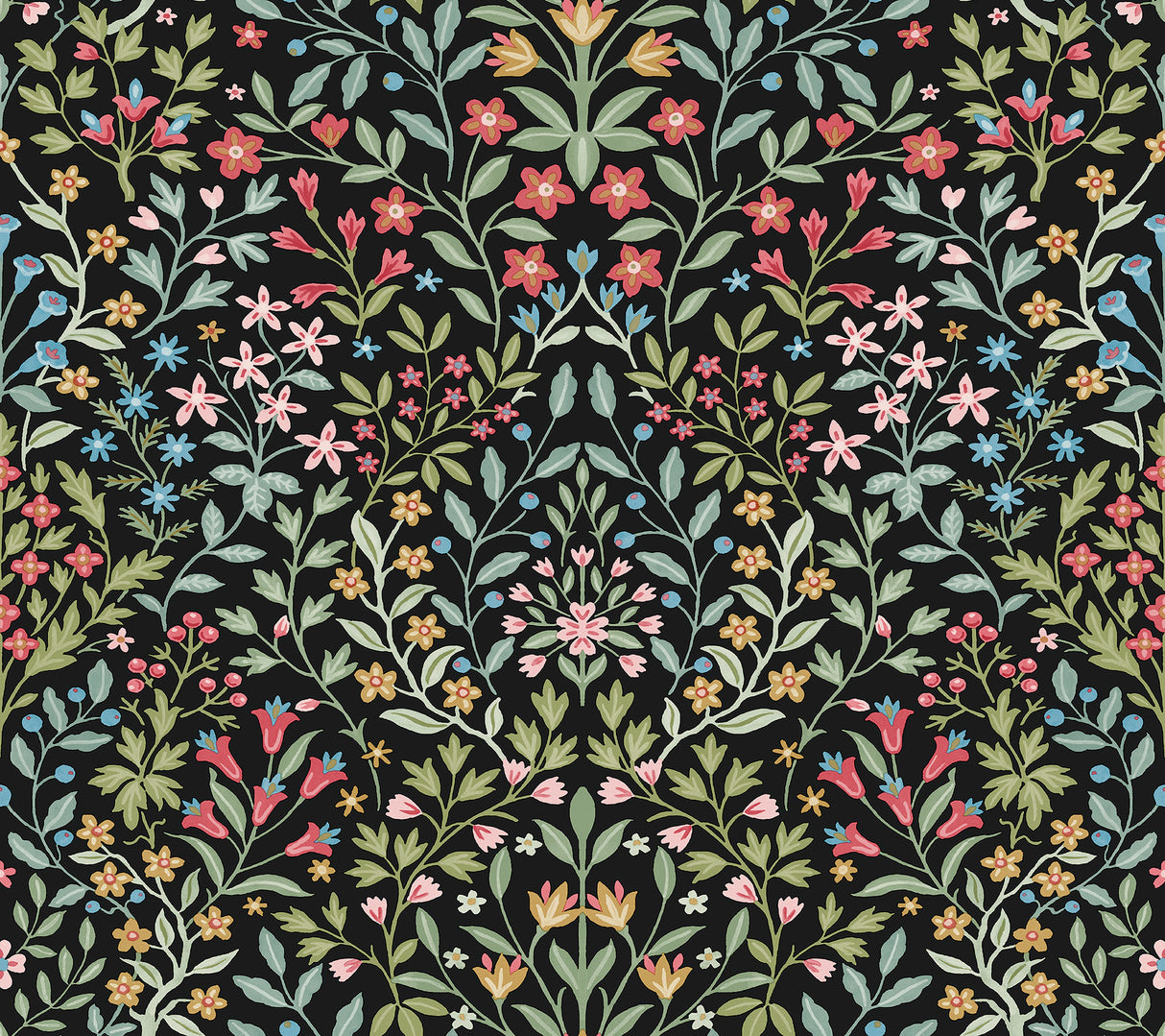 Magnolia Home MF4721 Garden Black & Multicolor Terrace Wallp