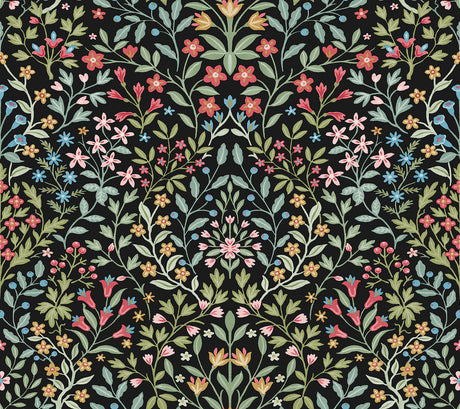Magnolia Home MF4721 Garden Black & Multicolor Terrace Wallp