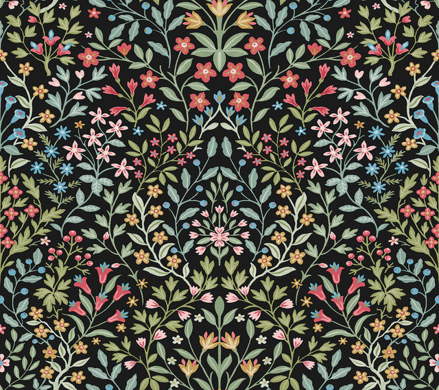 Magnolia Home MF4721 Garden Black & Multicolor Terrace Wallp
