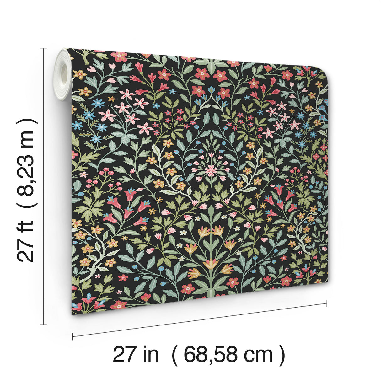 Magnolia Home MF4721 Garden Black & Multicolor Terrace Wallp