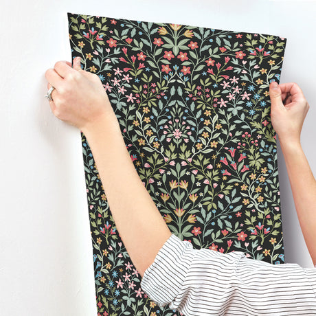 Magnolia Home MF4721 Garden Black & Multicolor Terrace Wallp