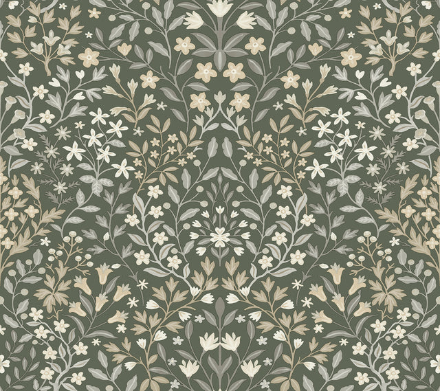 Magnolia Home MF4722 Garden Terrace Olive Wallpaper