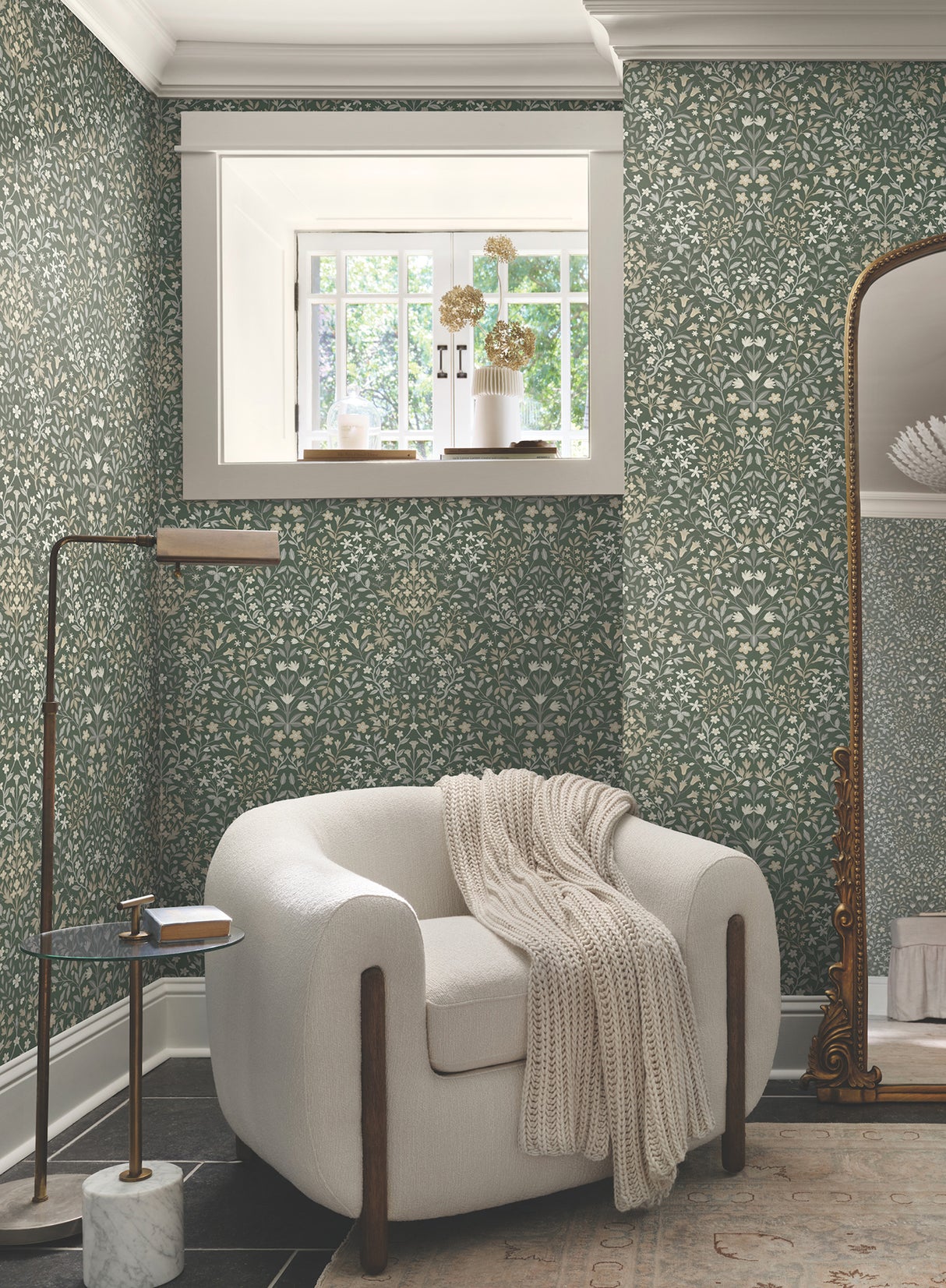 Magnolia Home MF4722 Garden Terrace Olive Wallpaper
