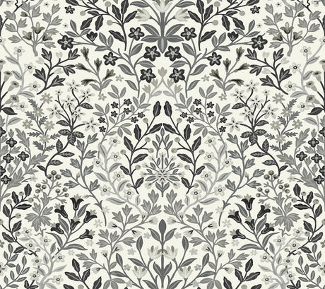 Magnolia Home MF4724 Garden White & Black Terrace Wallpaper