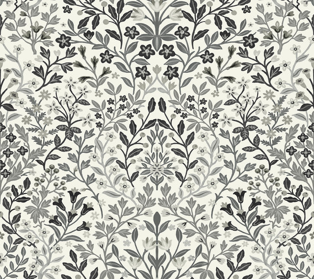 Magnolia Home MF4724 Garden White & Black Terrace Wallpaper