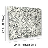 Magnolia Home MF4724 Garden White & Black Terrace Wallpaper