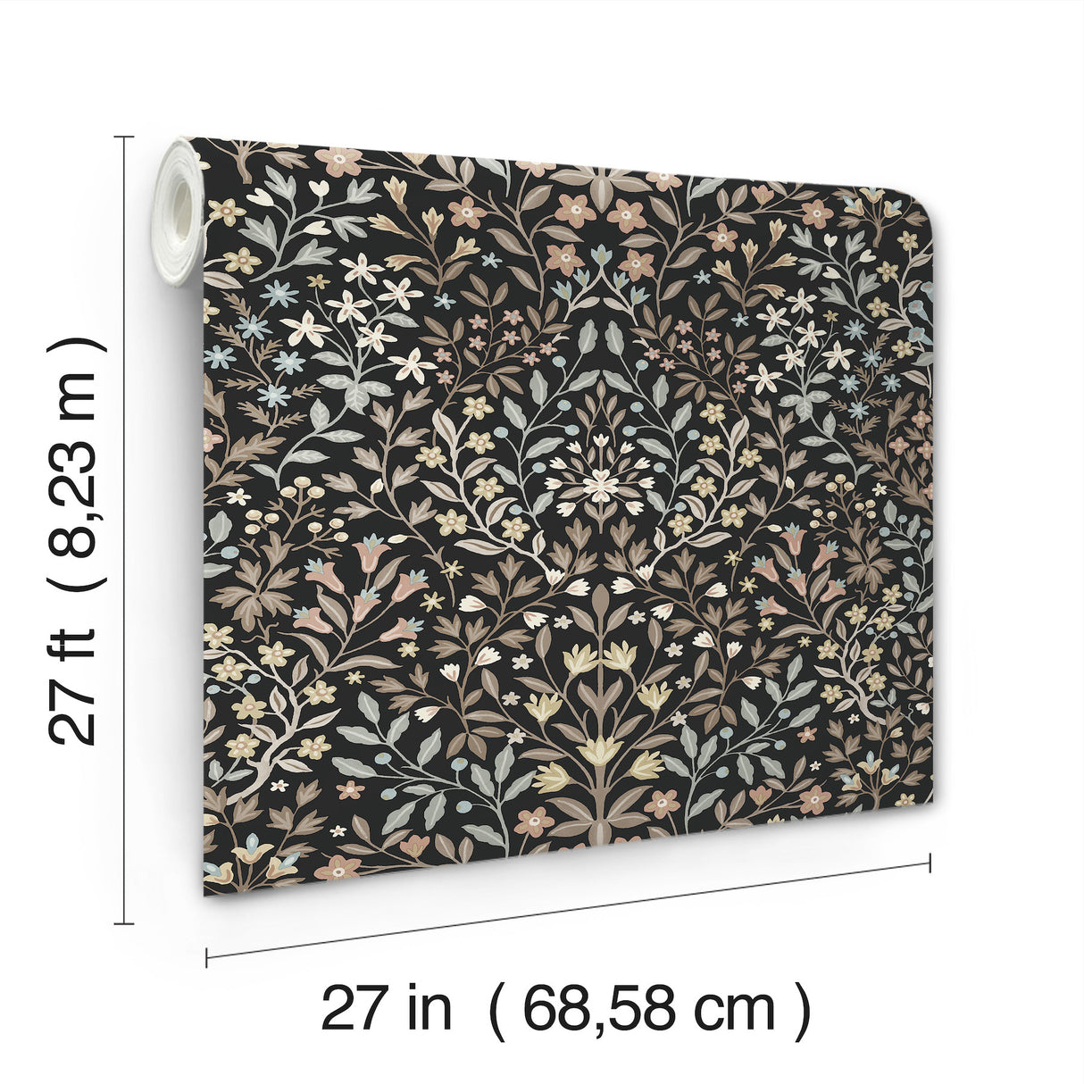 Magnolia Home MF4725 Garden Black & Neutral Terrace Wallpape