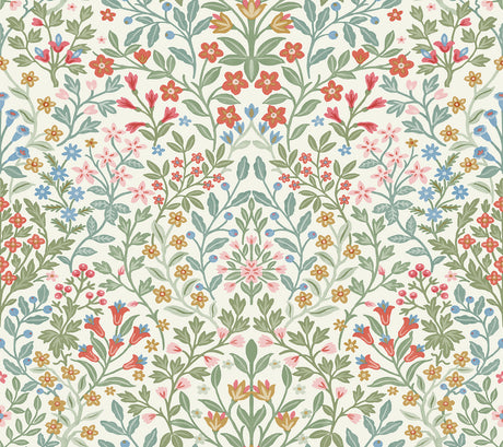 Magnolia Home MF4726 Garden White & Multicolor Terrace Wallp