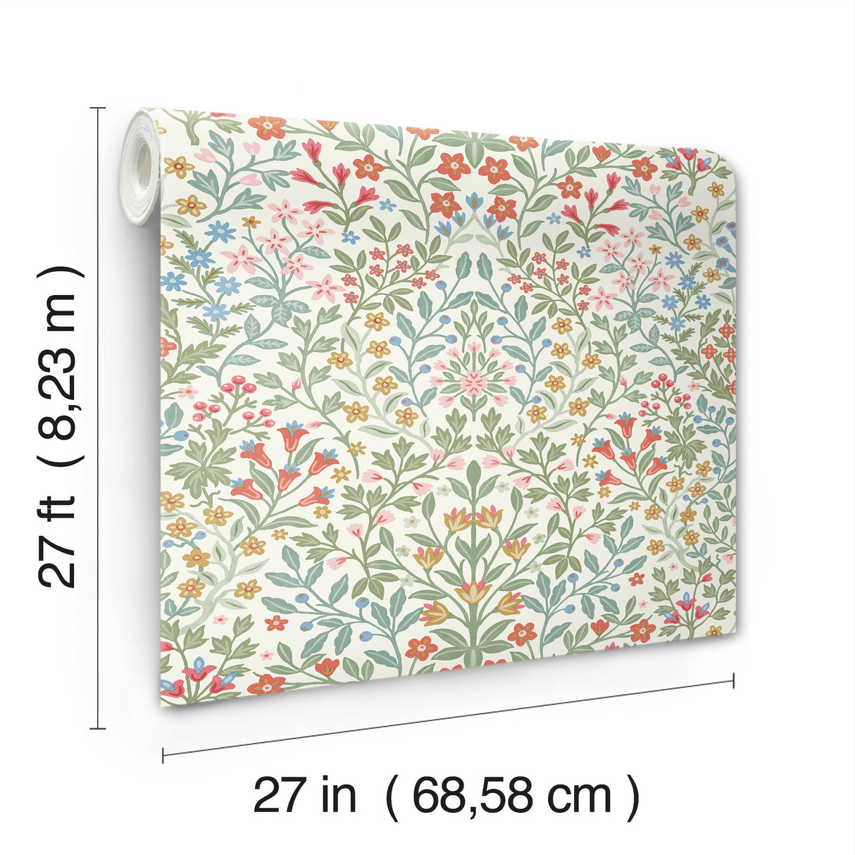 Magnolia Home MF4726 Garden White & Multicolor Terrace Wallp