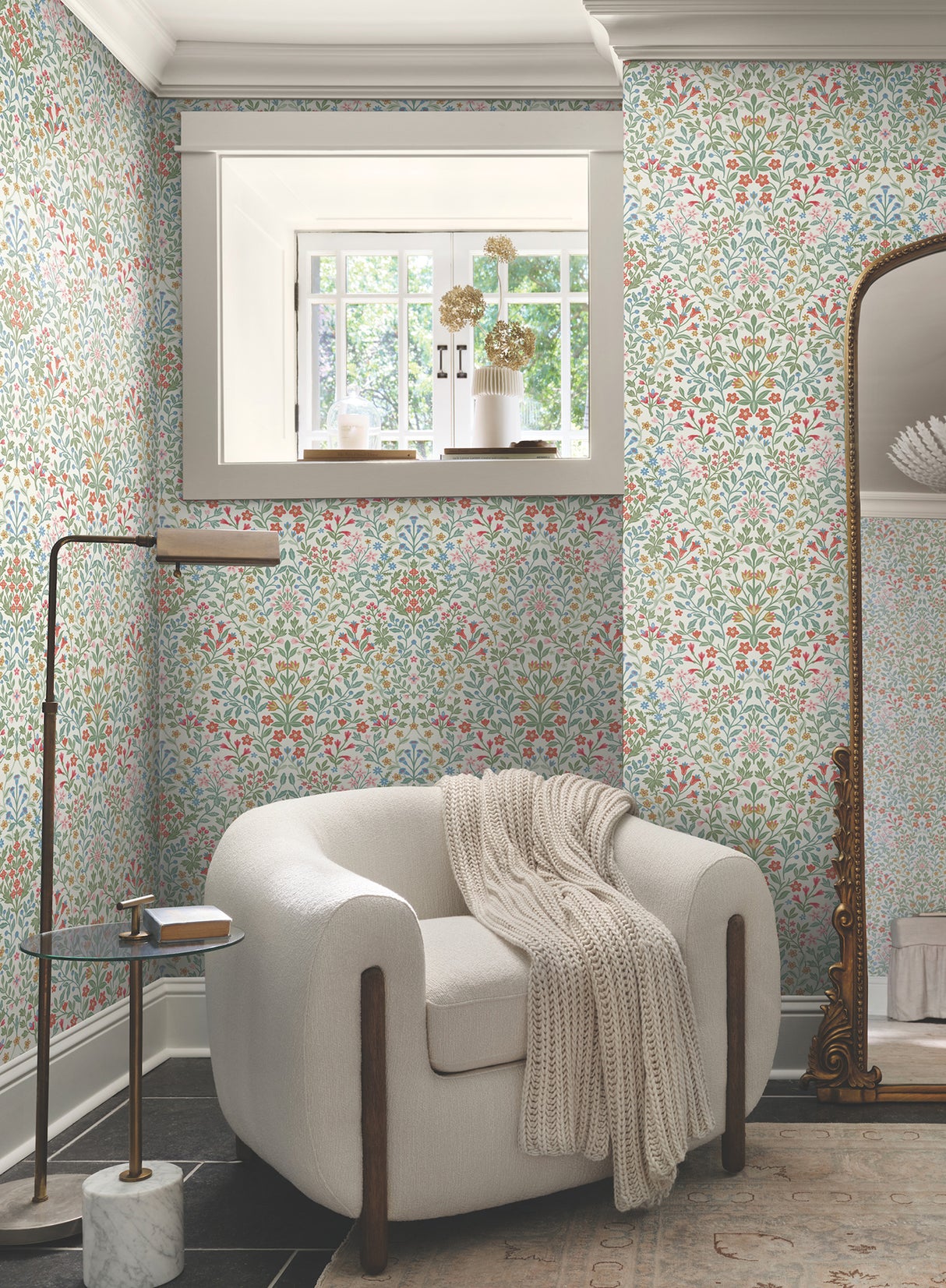 Magnolia Home MF4726 Garden White & Multicolor Terrace Wallp