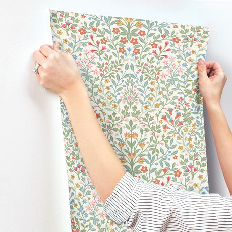 Magnolia Home MF4726 Garden White & Multicolor Terrace Wallp