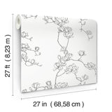 Magnolia Home MF4731 Magnolia Black Branches Wallpaper
