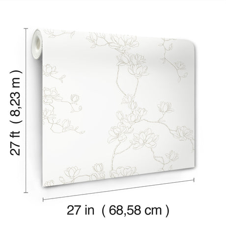 Magnolia Home MF4732 Magnolia Beige Branches Wallpaper