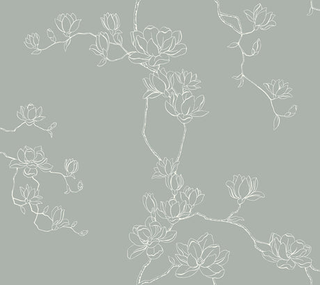 Magnolia Home MF4734 Magnolia Eucalyptus Branches Wallpaper