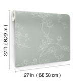 Magnolia Home MF4734 Magnolia Eucalyptus Branches Wallpaper